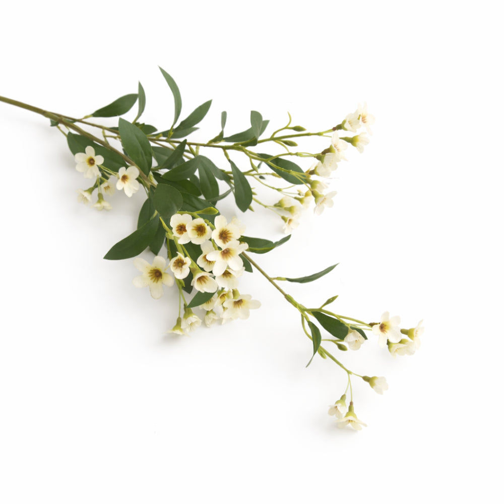 Lake House Collection Stem Wax Flower - WHITE