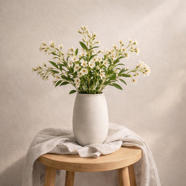 Lake House Collection Stem Wax Flower - WHITE