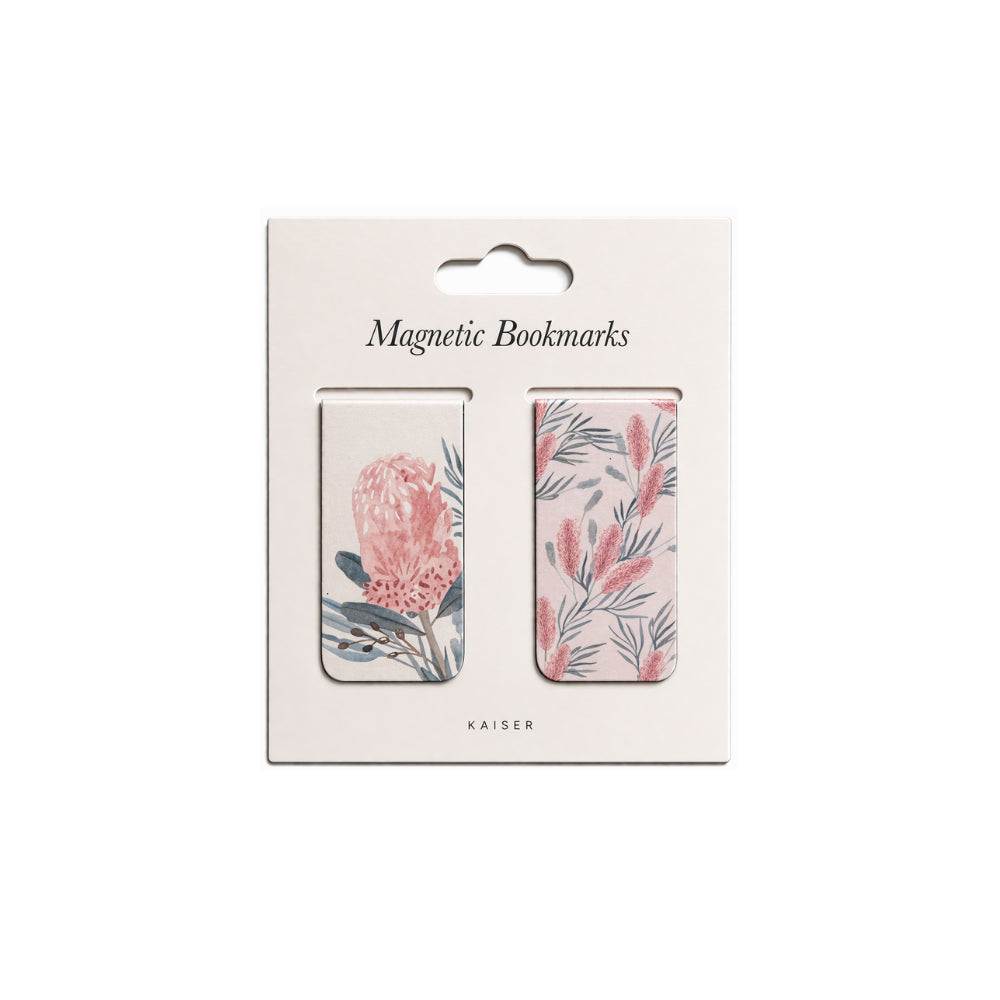 Kaiser Magnetic Bookmark 2pk - BLUSH BANKSIA