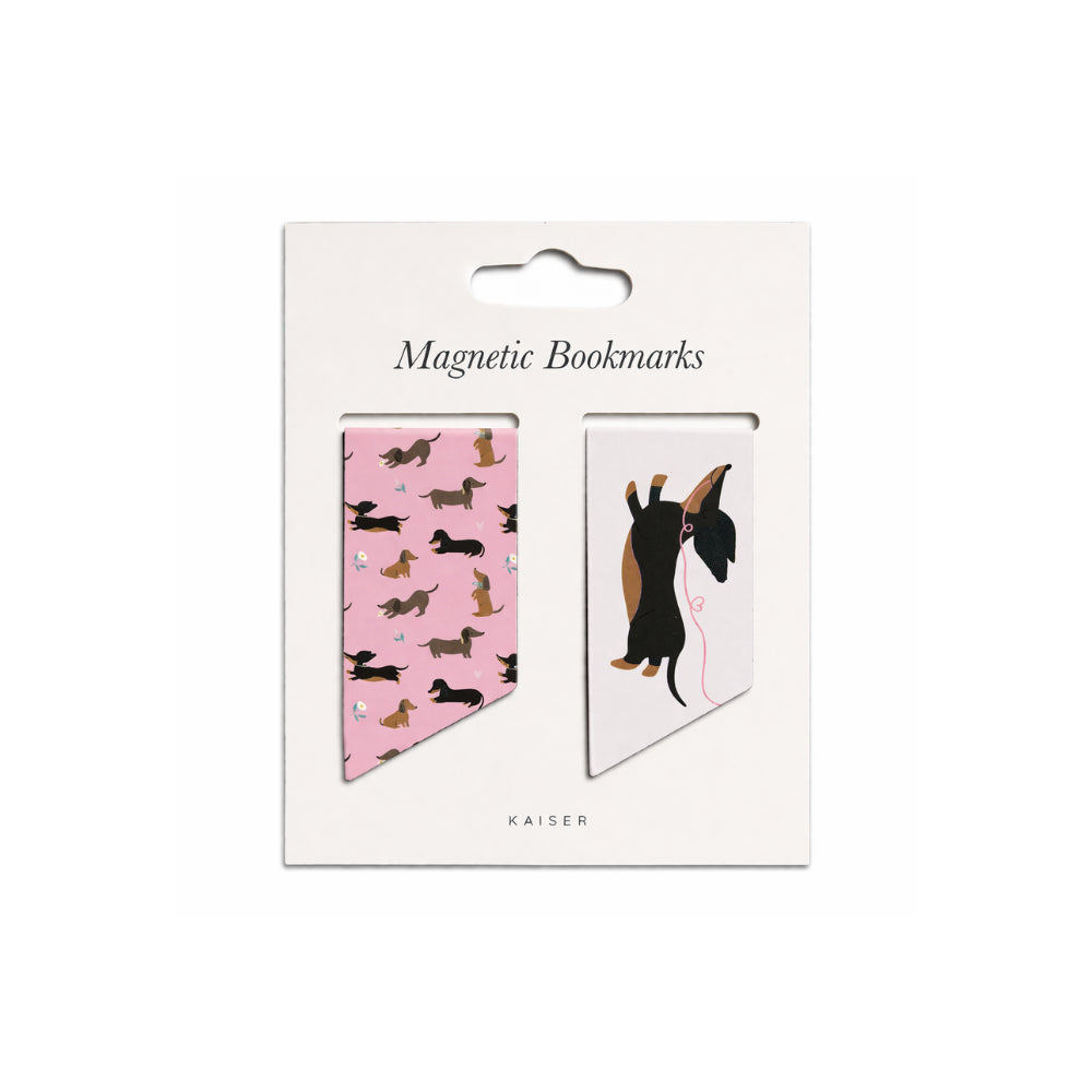 Kaiser Magnetic Bookmark 2pk - HAPPY PUPS PINK