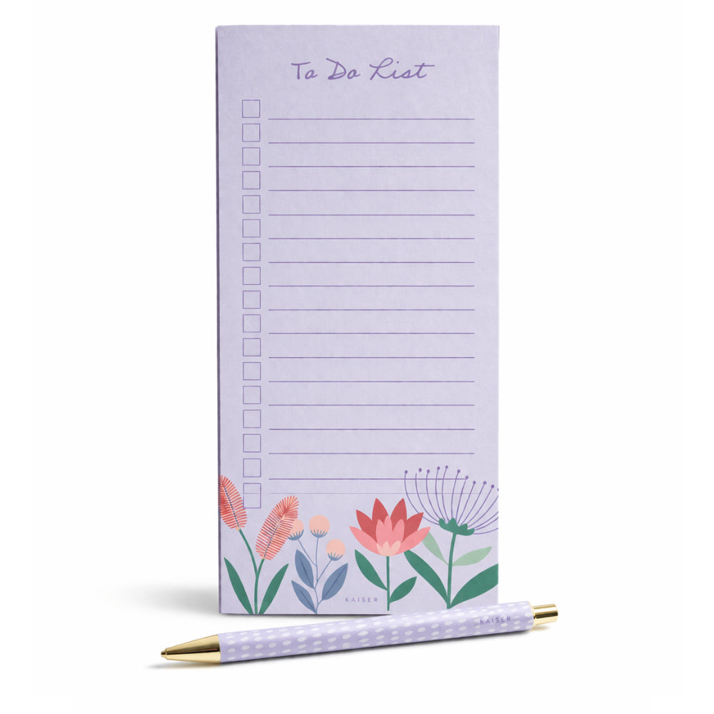 Kaiser List Notepad with Pen - PRETTY PETAL