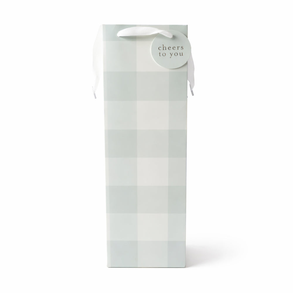 Bottle Bag - GREEN GINGHAM