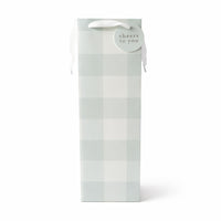 Bottle Bag - GREEN GINGHAM