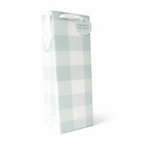 Bottle Bag - GREEN GINGHAM