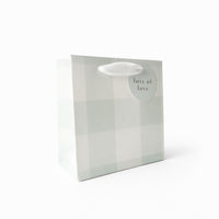 Square Gift Bag - GREEN GINGHAM