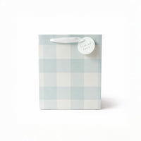 Small Gift  Bag - GREEN GINGHAM