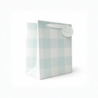 Small Gift  Bag - GREEN GINGHAM