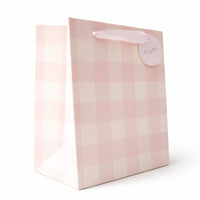 Large Gift Bag - BLUSH GINGHAM