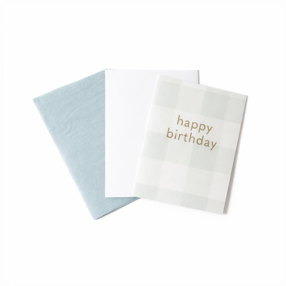 Medium Gift Bag Set - GREEN GINGHAM