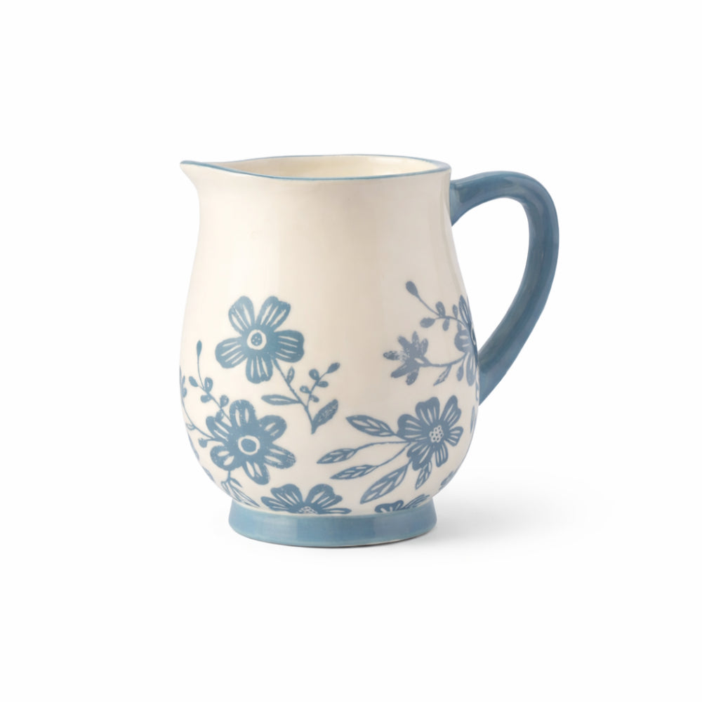 Lake House Collection Ceramic Decorative Jug - BLUE BLOOMS