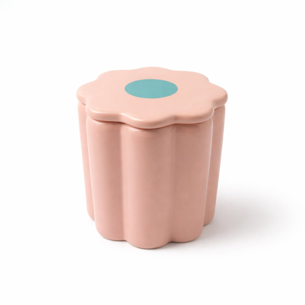 The Daisy Edit Ceramic Candle - FLOWER PINK