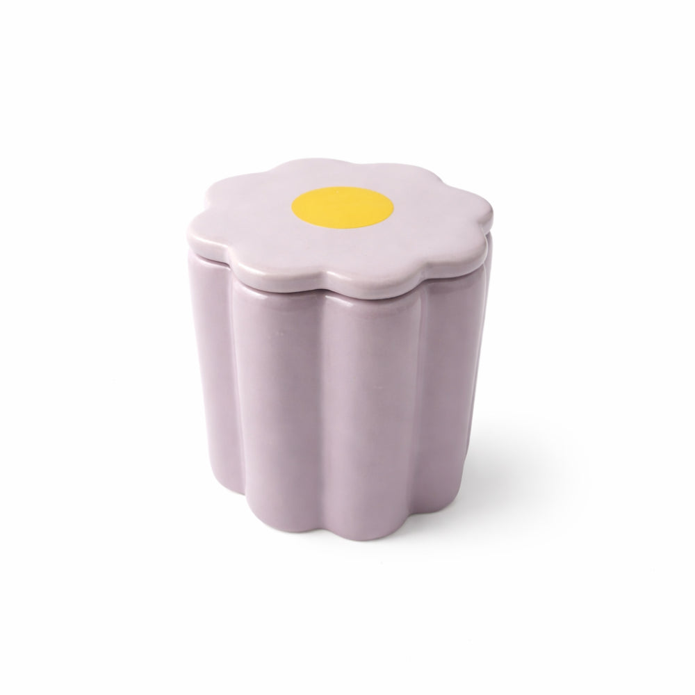 The Daisy Edit Ceramic Candle - FLOWER LILAC