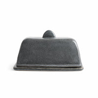 Lake House Collection Ceramic Butter Dish - SLATE SPECKLE