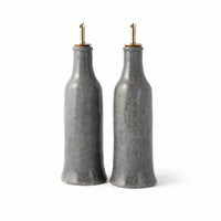 Lake House Collection Ceramic 2pk Oil and Vinegar Set - SLATE SPECKLE