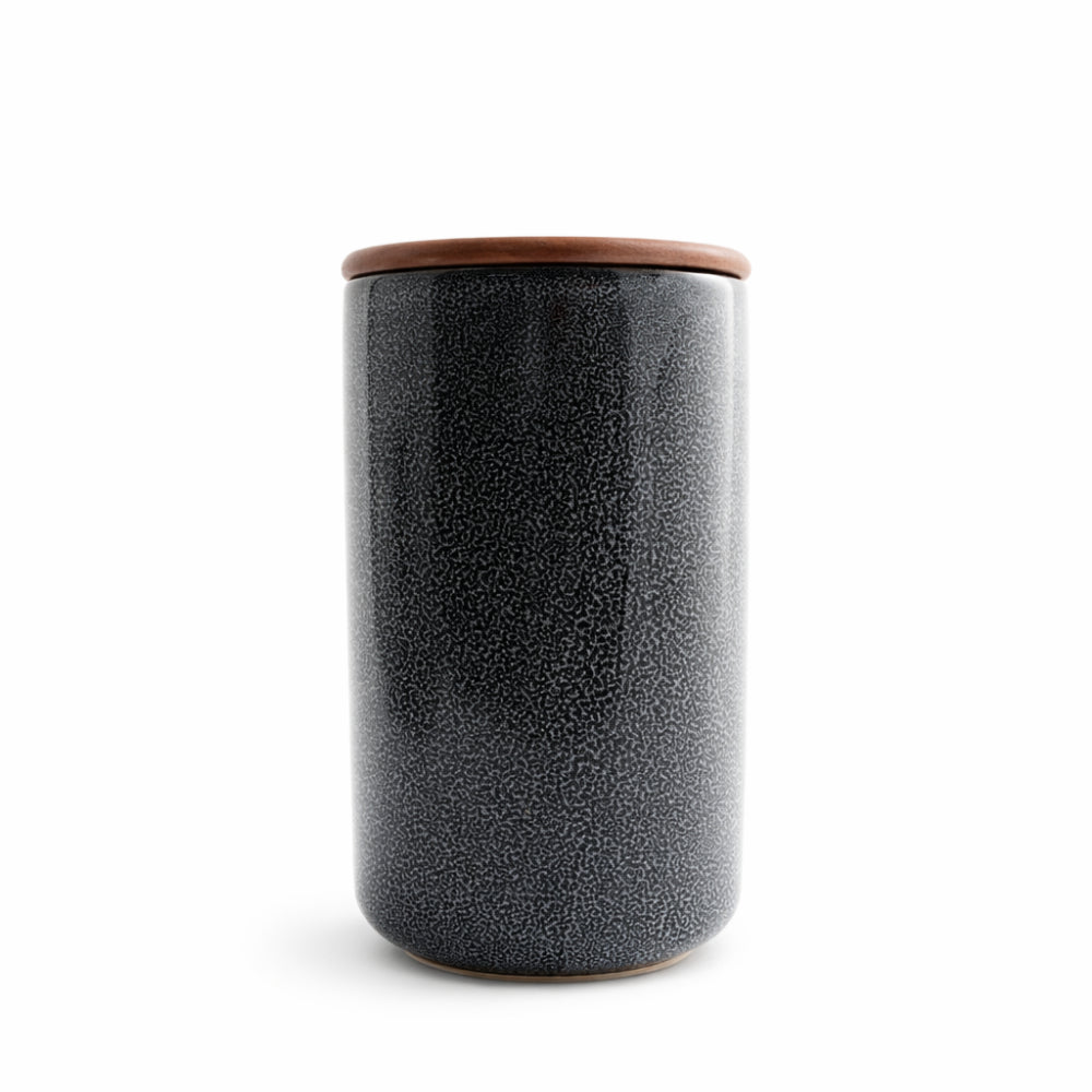 Lake House Collection Ceramic Large Canister - SLATE SPECKLE