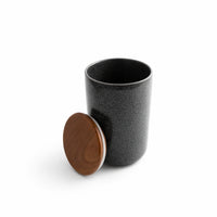 Lake House Collection Ceramic Large Canister - SLATE SPECKLE