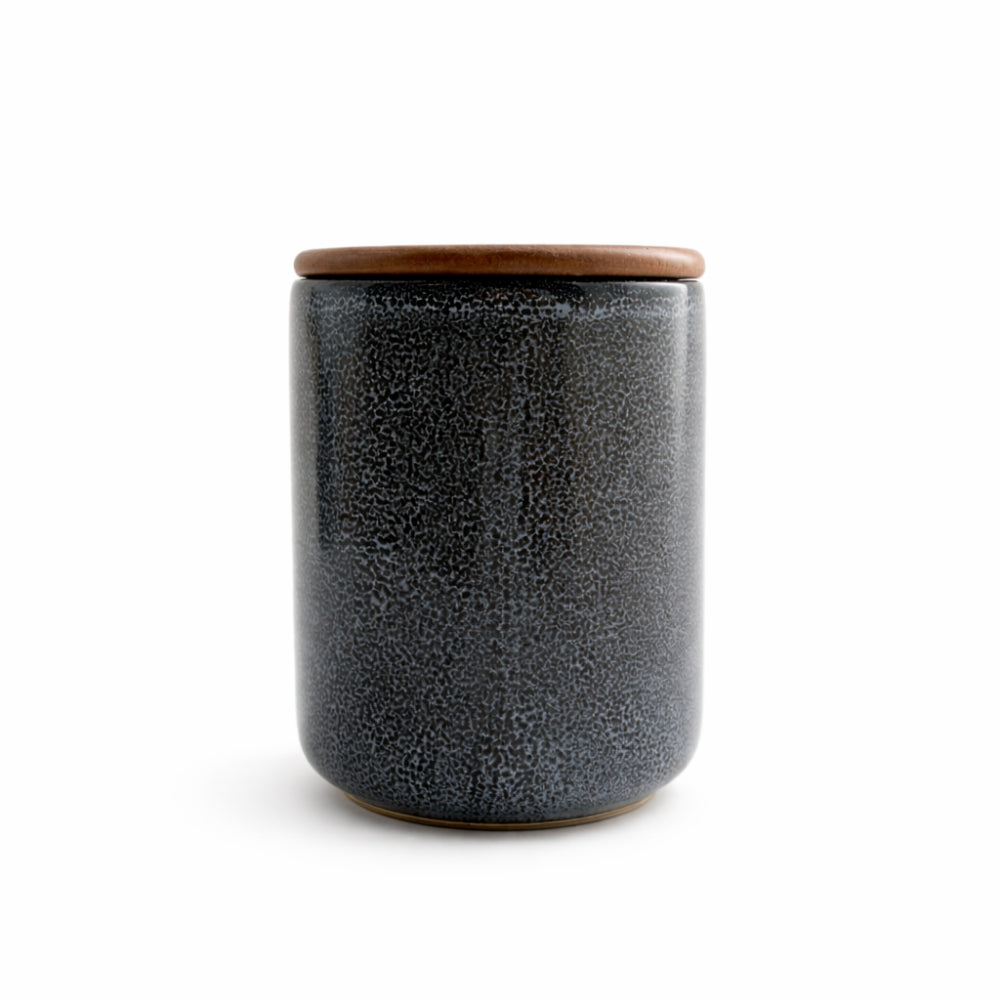 Lake House Collection Ceramic Medium Canister - SLATE SPECKLE