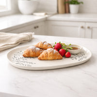 Lake House Collection Ceramic Etched Platter