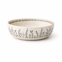 Lake House Collection Ceramic Etched Serving Bowl