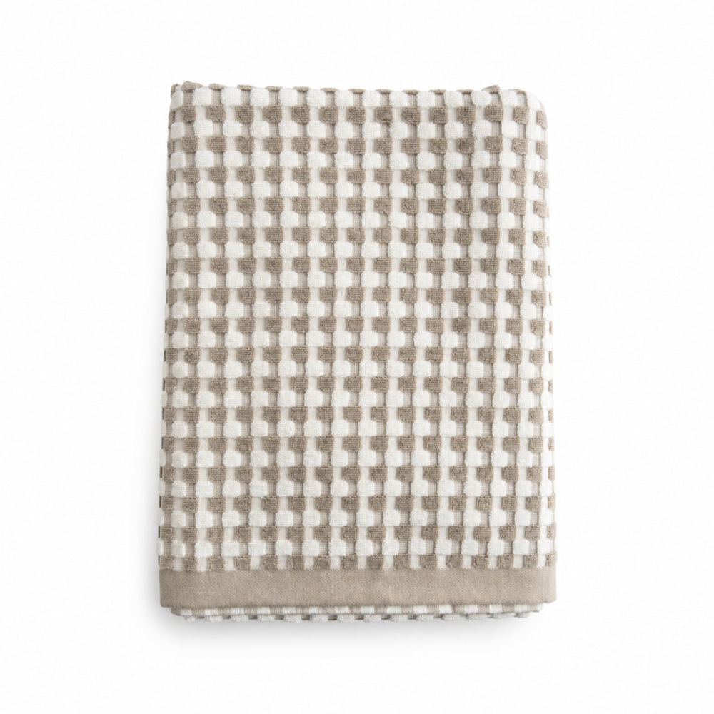 Evergreen Collection Pom Pom Bath Sheet - SAND