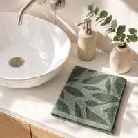 Evergreen Collection Jacquard Face Washer - SAGE