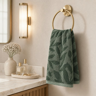 Evergreen Collection Jacquard Hand Towel - SAGE