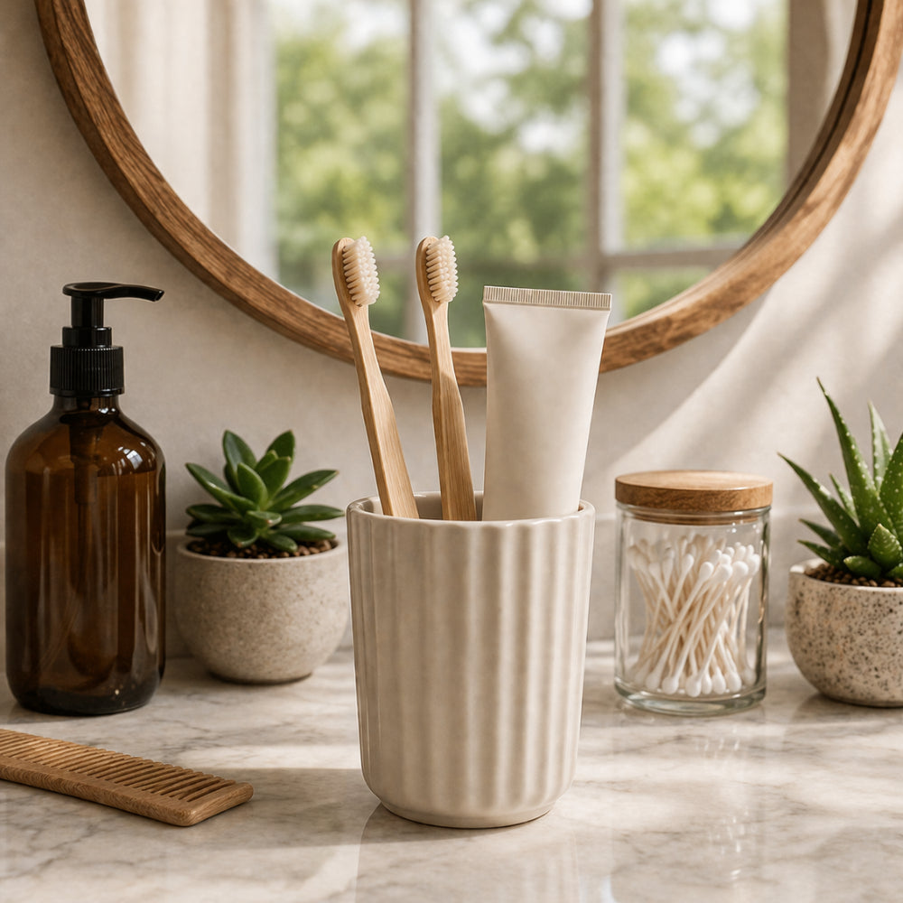 Evergreen Collection Tooth Brush Holder - SAND