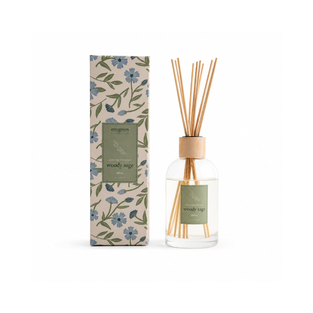 Evergreen Collection 200ml Diffuser - WOODY SAGE