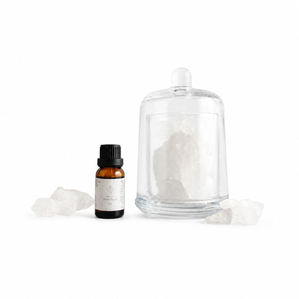 Evergreen Collection Fragrance Stone and Oil Set - PEONY FLORAL