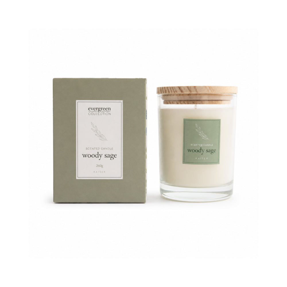 Evergreen Collection 240g Candle - WOODY SAGE