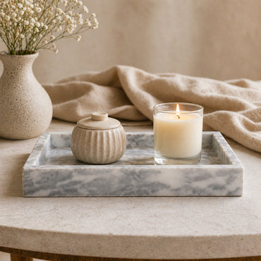 Evergreen Collection Marble Tray