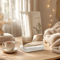 Evergreen Collection Marble Makeup Mirror