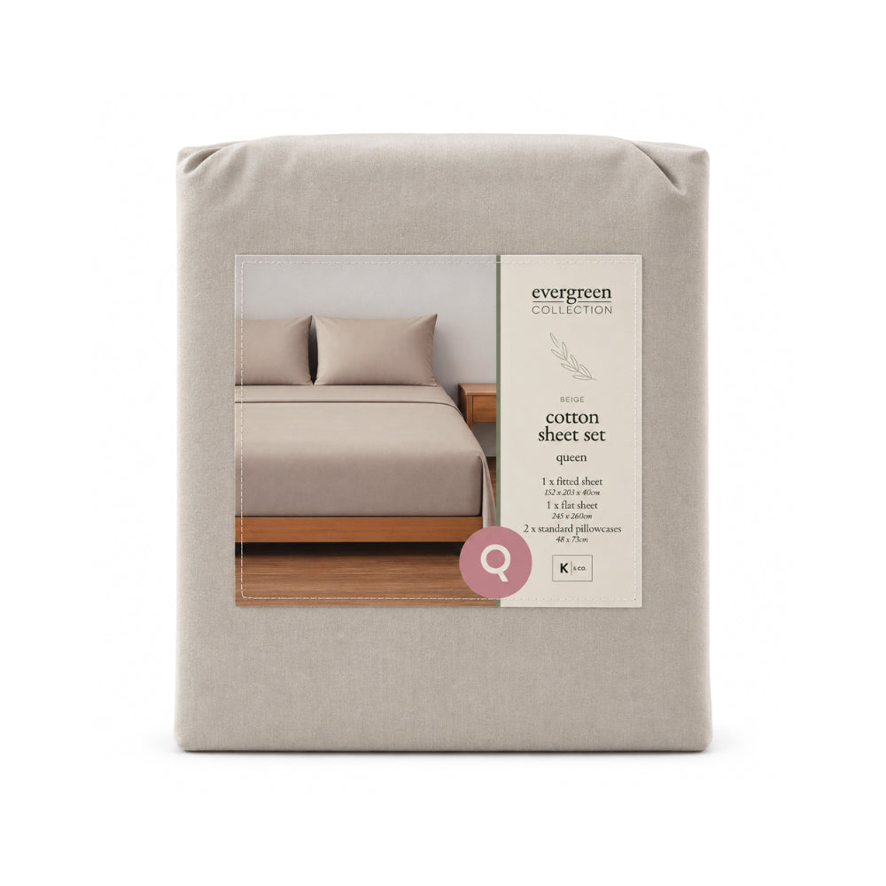 Evergreen Collection Sheet Set - BEIGE