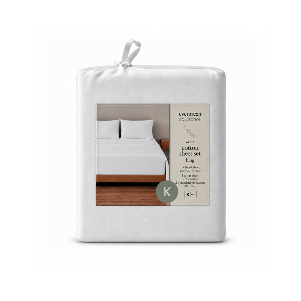 Evergreen Collection Sheet Set - WHITE
