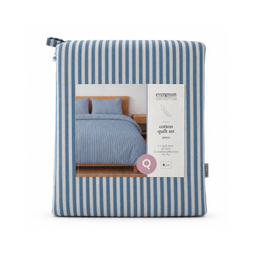 Evergreen Collection Quilt Cover Set - STRIPE