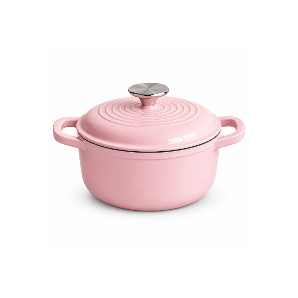 K&Co. Chef Series Cast Iron Dutch Oven 17.3cm - PINK