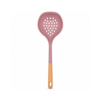 K&Co. Chef Series Wooden Handle & Silicone Skimmer - PINK