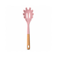 K&Co. Chef Series Wooden Handle & Silicone Pasta Server - PINK