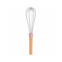K&Co. Chef Series Wooden Handle Whisk - PINK