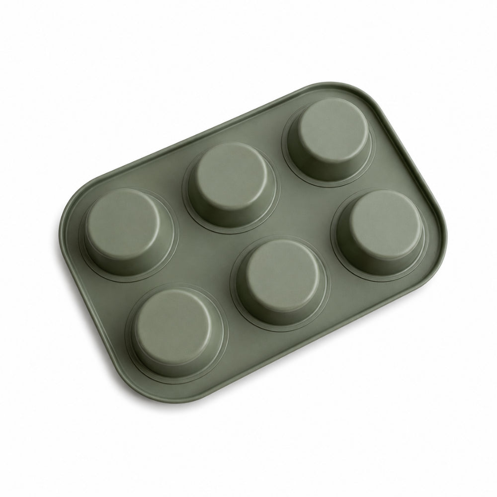 K&Co. Chef Series Muffin Tray 6 Cup  - SAGE