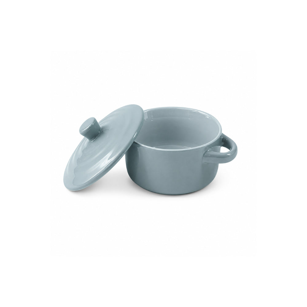K&Co. Chef Series Ceramic Ramekins with Lid - BLUE