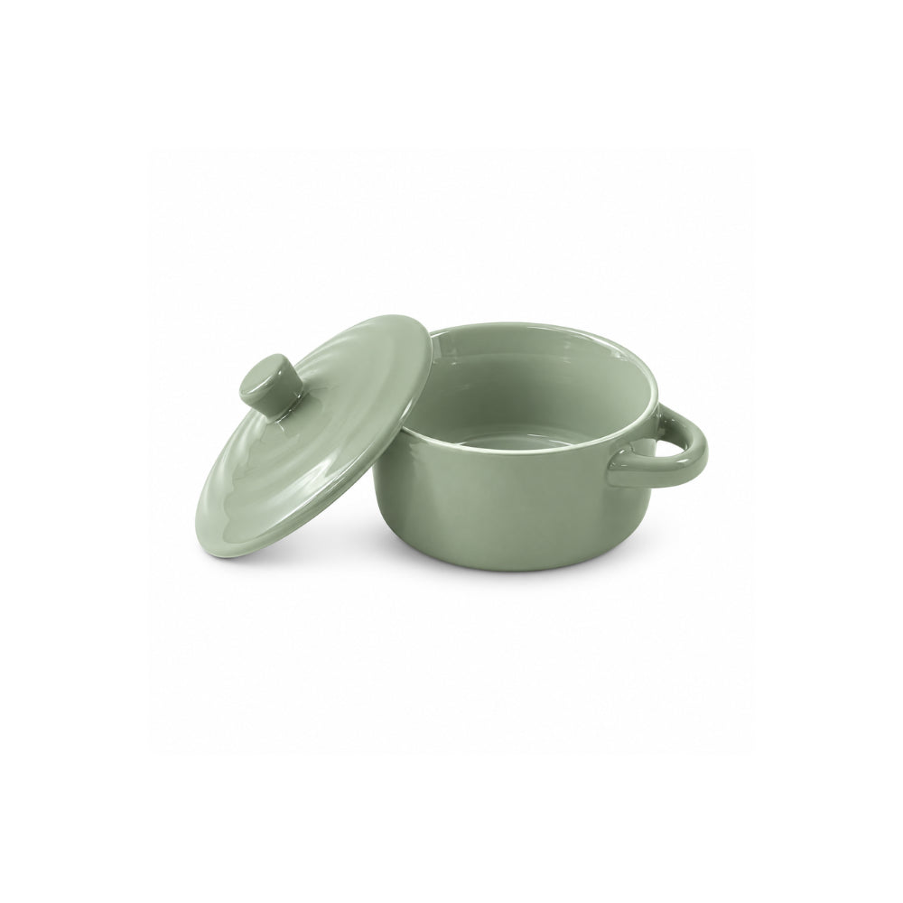 K&Co. Chef Series Ceramic Ramekins with Lid - SAGE