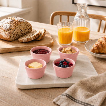 K&Co. Chef Series Ceramic Ramekins - PINK