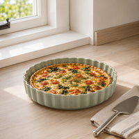 K&Co. Chef Series Ceramic Quiche Pan - SAGE