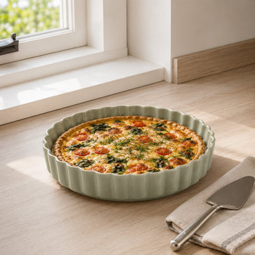 K&Co. Chef Series Ceramic Quiche Pan - SAGE