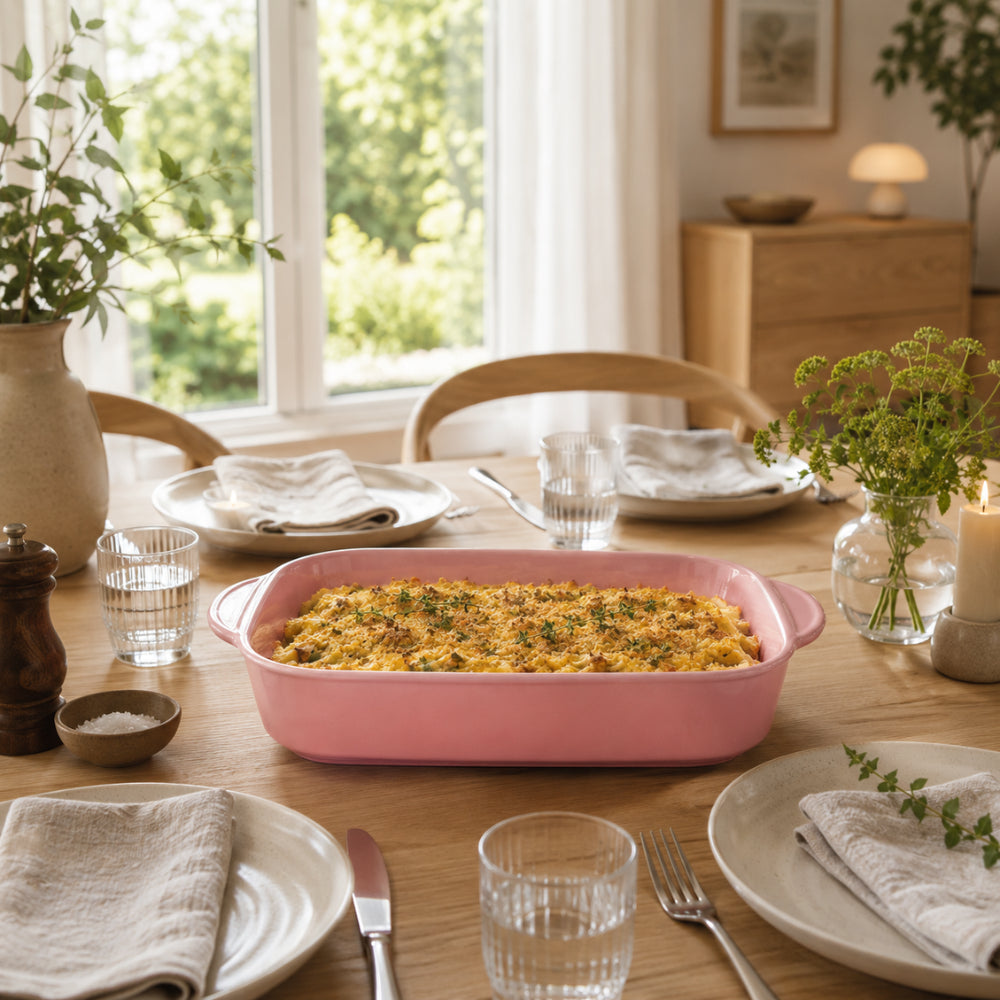 K&Co. Chef Series Ceramic Baking Dish Large - PINK