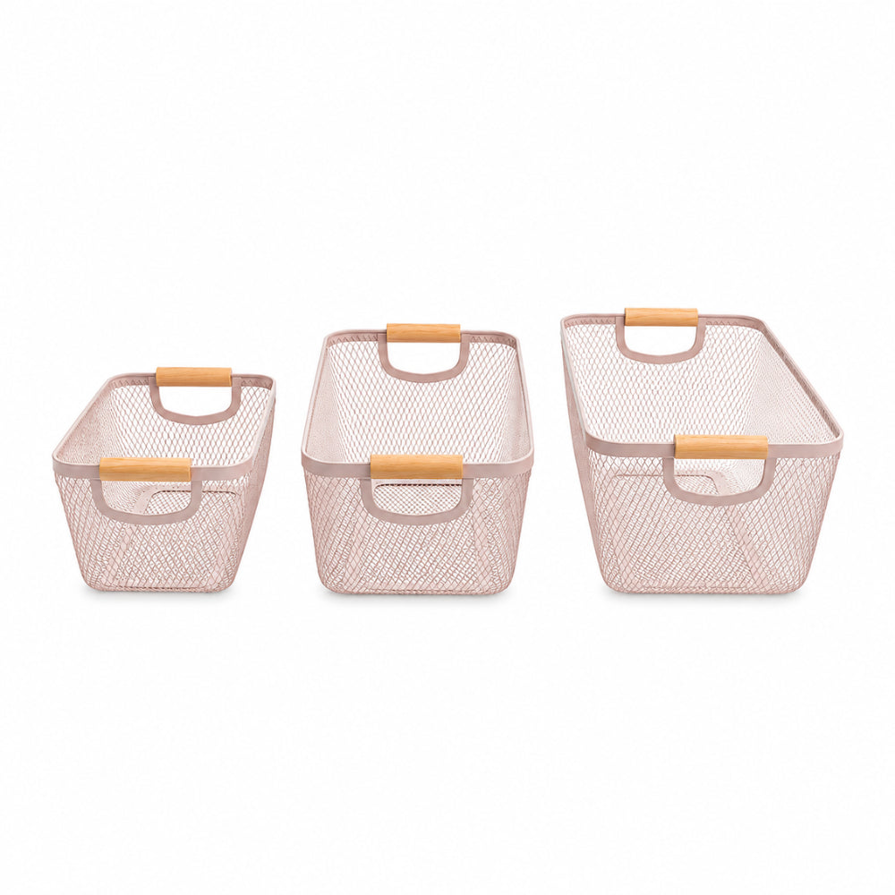 K&Co. Kitchen Storage Mesh Basket 3pk - PINK