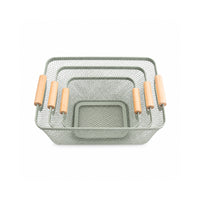 K&Co. Kitchen Storage Mesh Basket 3pk - SAGE