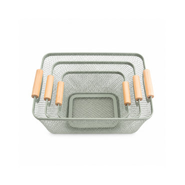K&Co. Kitchen Storage Mesh Basket 3pk - SAGE