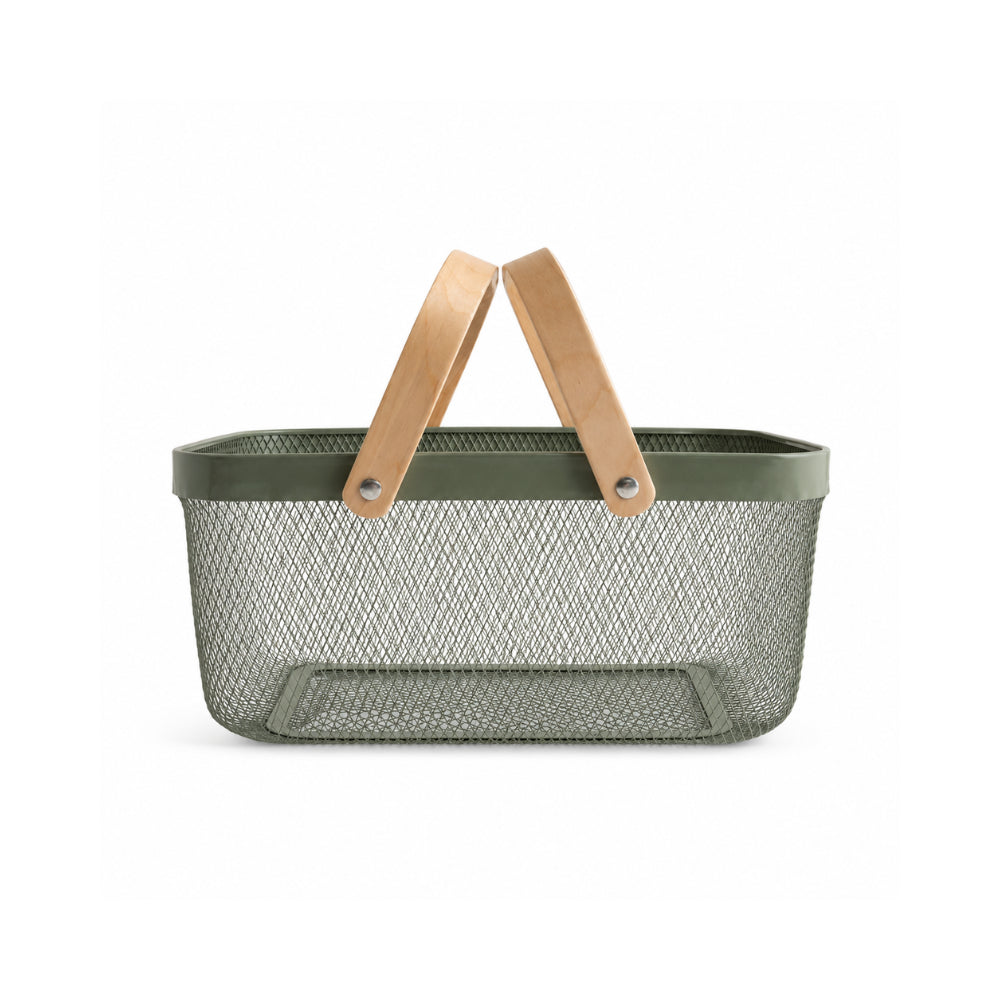 K&Co. Kitchen Storage Mesh Basket Large - SAGE